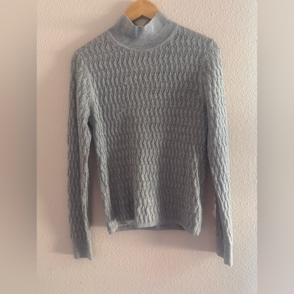 GAP Women's Gray Sparkle Turtleneck Sweater - Size M